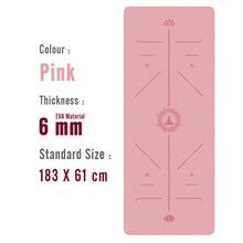 Load image into Gallery viewer, 1830*610*6mm EVA Yoga Mat with Position Line Non Slip Carpet Mat For Beginner Environmental Fitness Gymnastics Mats
