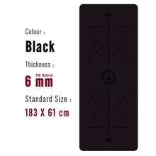 Load image into Gallery viewer, 1830*610*6mm EVA Yoga Mat with Position Line Non Slip Carpet Mat For Beginner Environmental Fitness Gymnastics Mats
