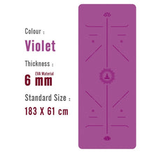 Load image into Gallery viewer, 1830*610*6mm EVA Yoga Mat with Position Line Non Slip Carpet Mat For Beginner Environmental Fitness Gymnastics Mats
