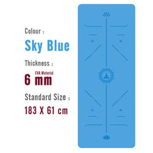 Load image into Gallery viewer, 1830*610*6mm EVA Yoga Mat with Position Line Non Slip Carpet Mat For Beginner Environmental Fitness Gymnastics Mats
