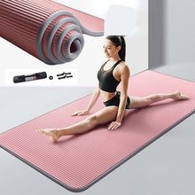 Load image into Gallery viewer, 10MM 15MM Yoga Mat NRB Non-slip Mats For Fitness Extra Thick Pilates Gym Exercise Pads Carpet Mat with Bandages Yoga Pad XA146+A
