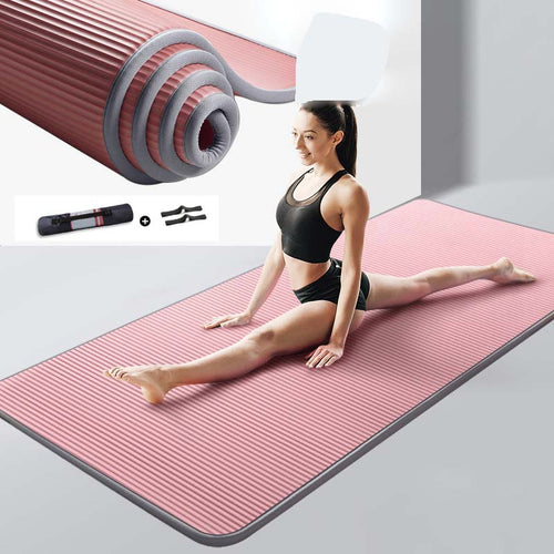 10mm Non-Slip Yoga Mat 183cm*61cm Thickened NBR Gym Mats Sports