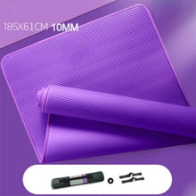Load image into Gallery viewer, 10MM 15MM Yoga Mat NRB Non-slip Mats For Fitness Extra Thick Pilates Gym Exercise Pads Carpet Mat with Bandages Yoga Pad XA146+A
