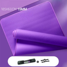 Load image into Gallery viewer, 10MM 15MM Yoga Mat NRB Non-slip Mats For Fitness Extra Thick Pilates Gym Exercise Pads Carpet Mat with Bandages Yoga Pad XA146+A
