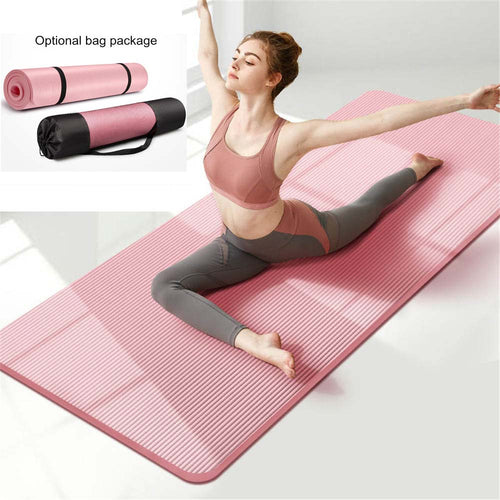 10mm Non-Slip Yoga Mat 183cm*61cm Thickened NBR Gym Mats Sports