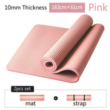 Load image into Gallery viewer, 10MM 15MM Yoga Mat NRB Non-slip Mats For Fitness Extra Thick Pilates Gym Exercise Pads Carpet Yoga Pad Esterilla Tapete Mat 127A
