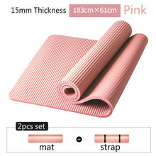 Load image into Gallery viewer, 10MM 15MM Yoga Mat NRB Non-slip Mats For Fitness Extra Thick Pilates Gym Exercise Pads Carpet Yoga Pad Esterilla Tapete Mat 127A
